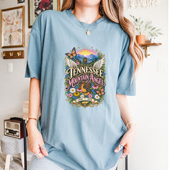 Tennessee Mountain Angel Wings Dolly Vintage Soft Unisex T-shirt 
