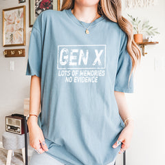 Gen X Lots of Memories No Evidence Nostalgia Vintage Soft Unisex T-shirt 