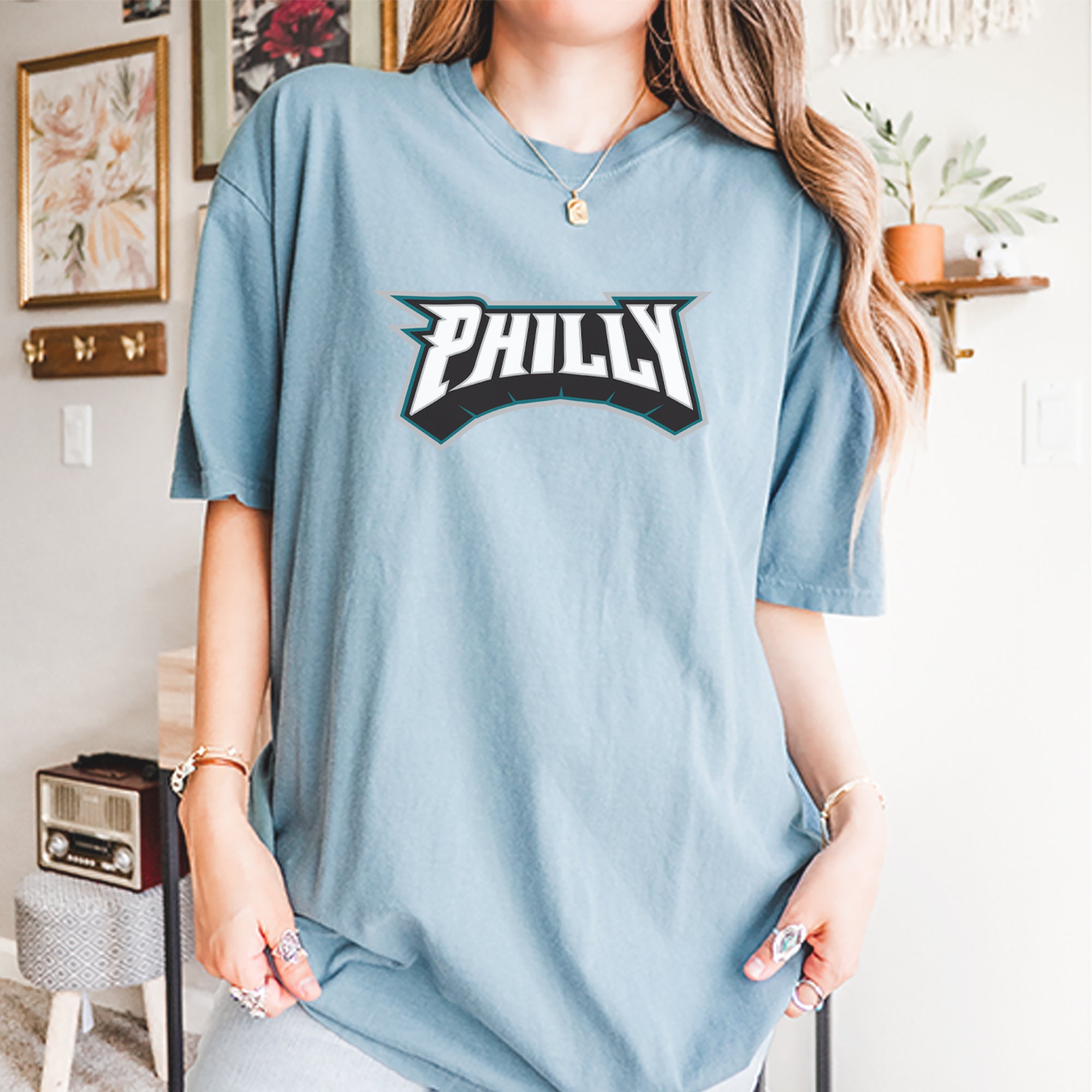 Philly Bold Block Throwback Vintage Soft Unisex T-shirt 