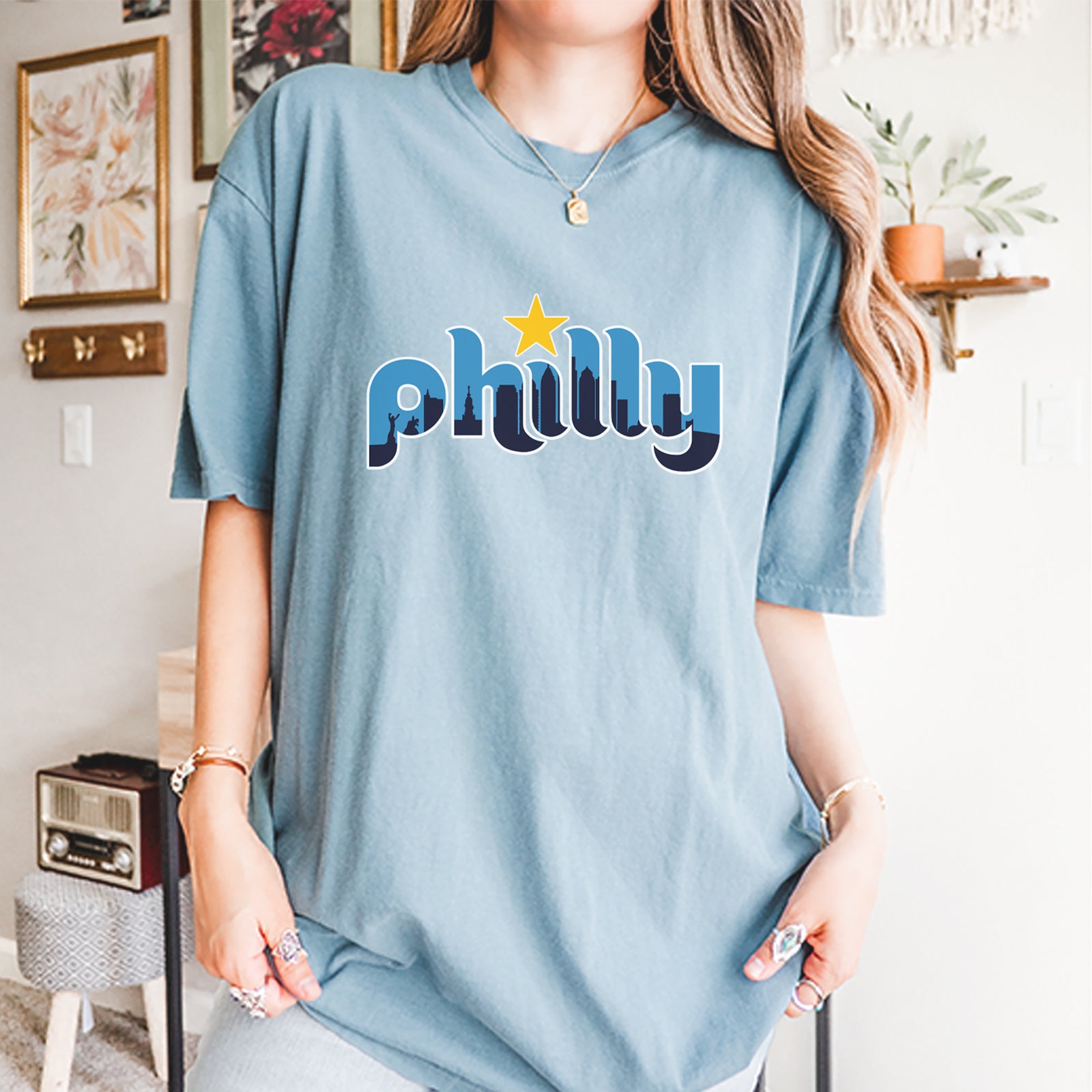 Skyline Philly Philadelphia Vintage Soft Unisex T-shirt 