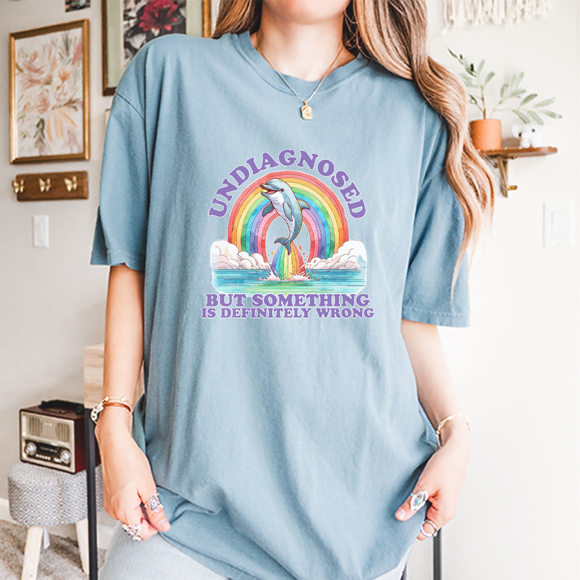 Undiagnosed But Something Is Definitely Wrong Vintage Soft Unisex T-shirt 