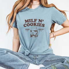 Milf And Cookies graphic on Garment-Dyed Heavyweight Unisex T-Shirt alternate view 12