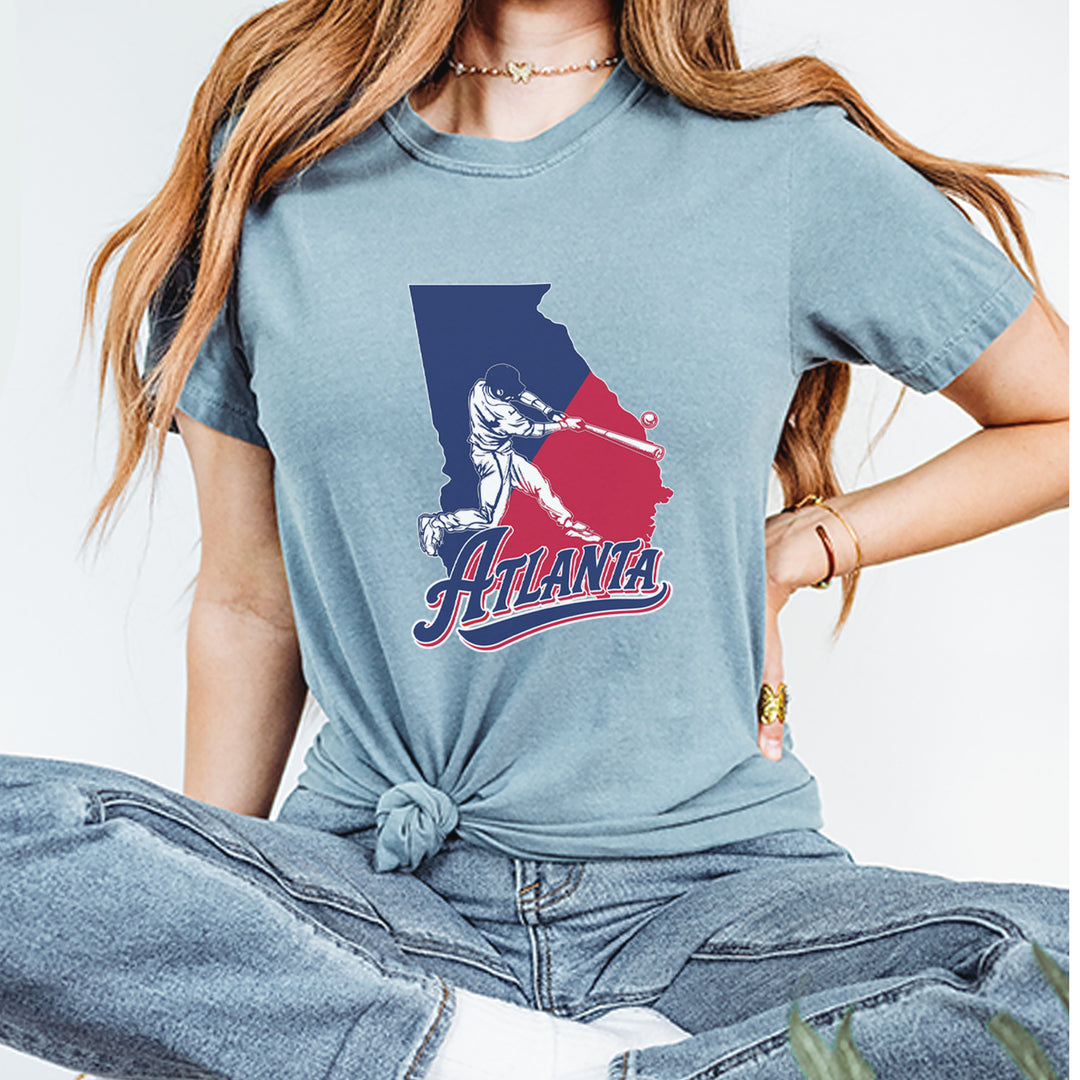 Atlanta Georgia Batter Up Vintage Soft Unisex T-shirt 