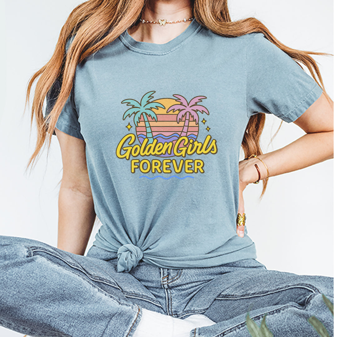 Golden Girls Forever Retro Sunset Vintage Soft Unisex T-shirt 
