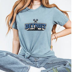 Detroit Motor City Retro Piston Vintage Soft Unisex T-shirt 