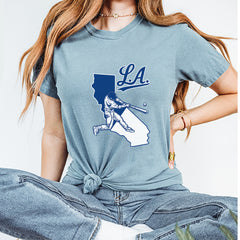 Los Angeles Baseball Batter Up Vintage Soft Unisex T-shirt 