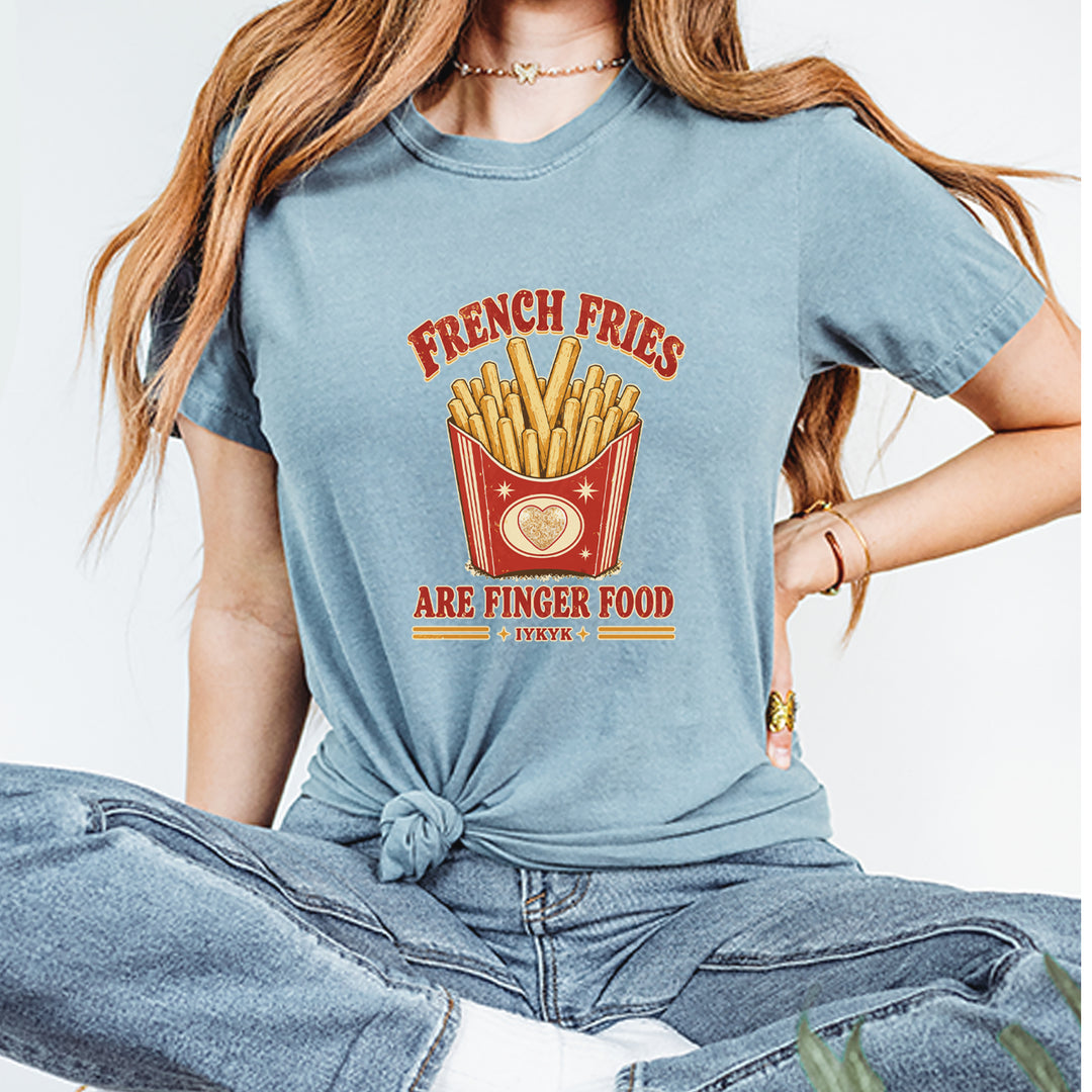 French Fries Are Finger Food IYKYK Vintage Soft Unisex T-shirt 