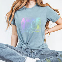 Spooky Season Cute Pastel Halloween Design Vintage Soft Unisex T-shirt 