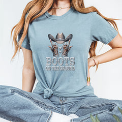 Boots On The Ground Bling Vintage Soft Unisex T-shirt 