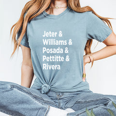 Jeter & Williams & Posada & Pettitte & Rivera Vintage Soft Unisex T-shirt 