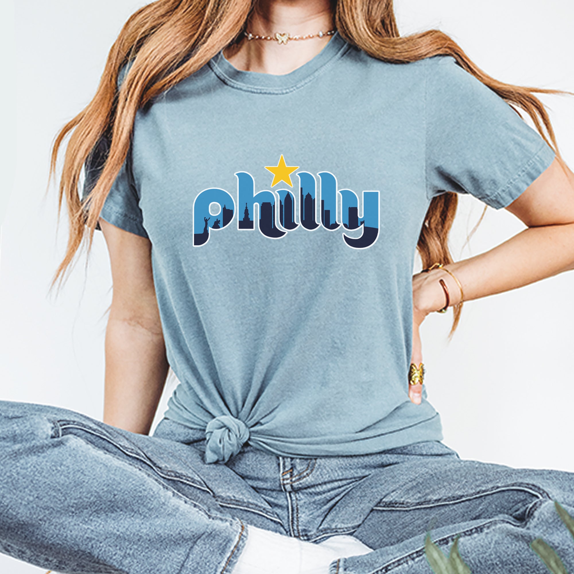 Skyline Philly Philadelphia Vintage Soft Unisex T-shirt 