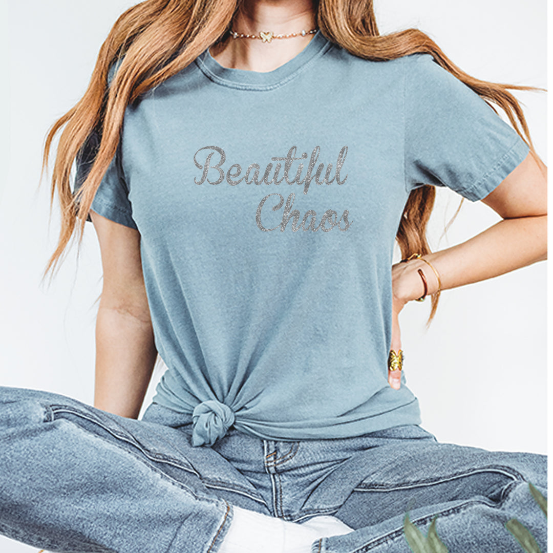 Beautiful Chaos Glitter Music Festival Vintage Soft Unisex T-shirt 