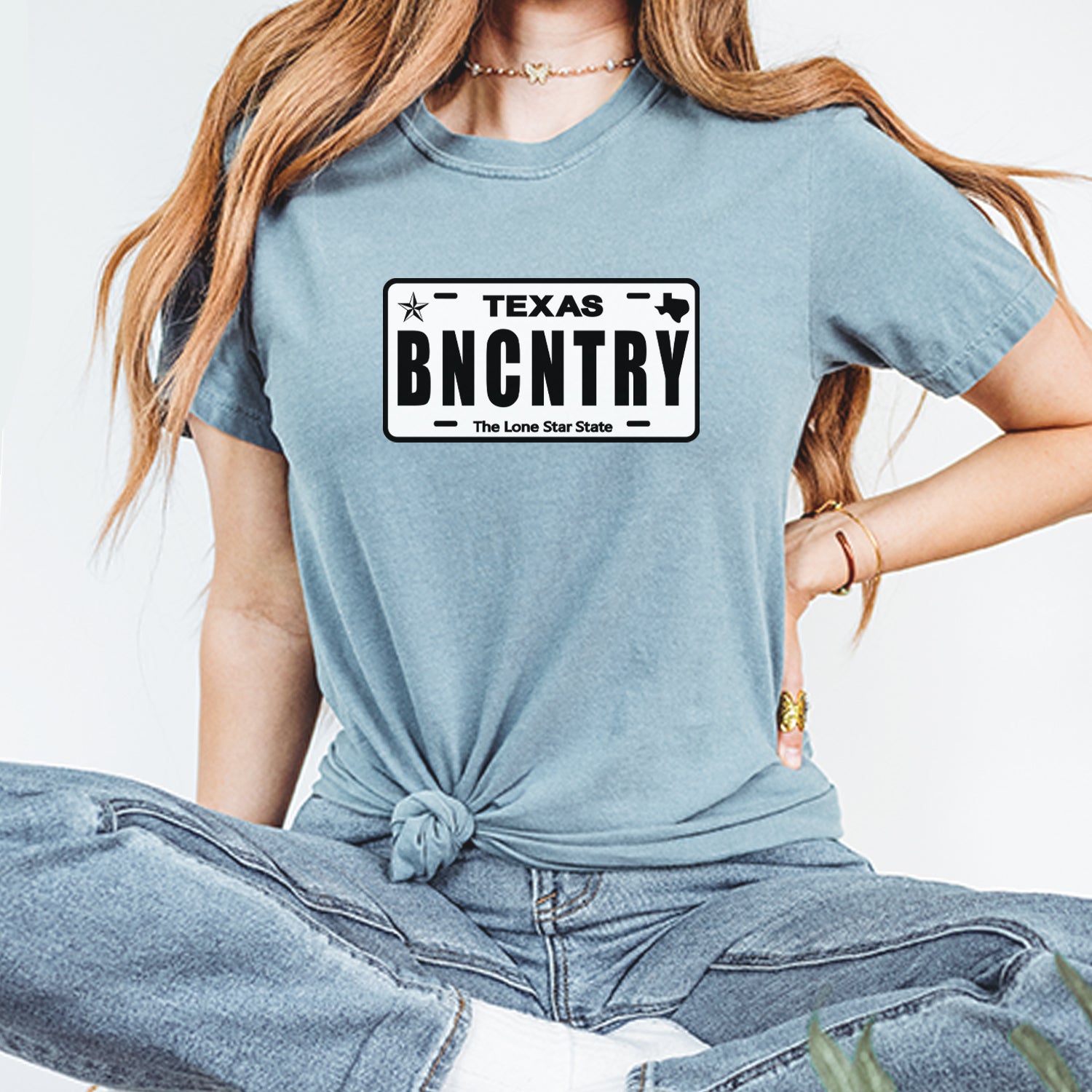 Texas License Plate BNCNTRY Vintage Soft Unisex T-shirt 