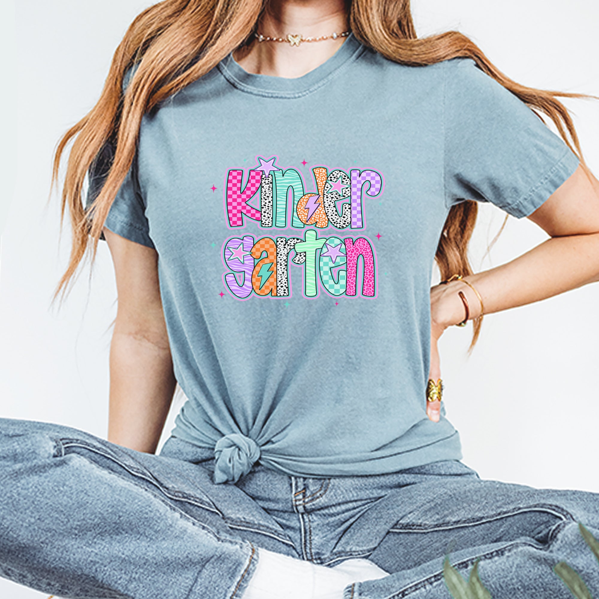 Kindergarten Cutie Colorful Back to School Vintage Soft Unisex T-shirt 