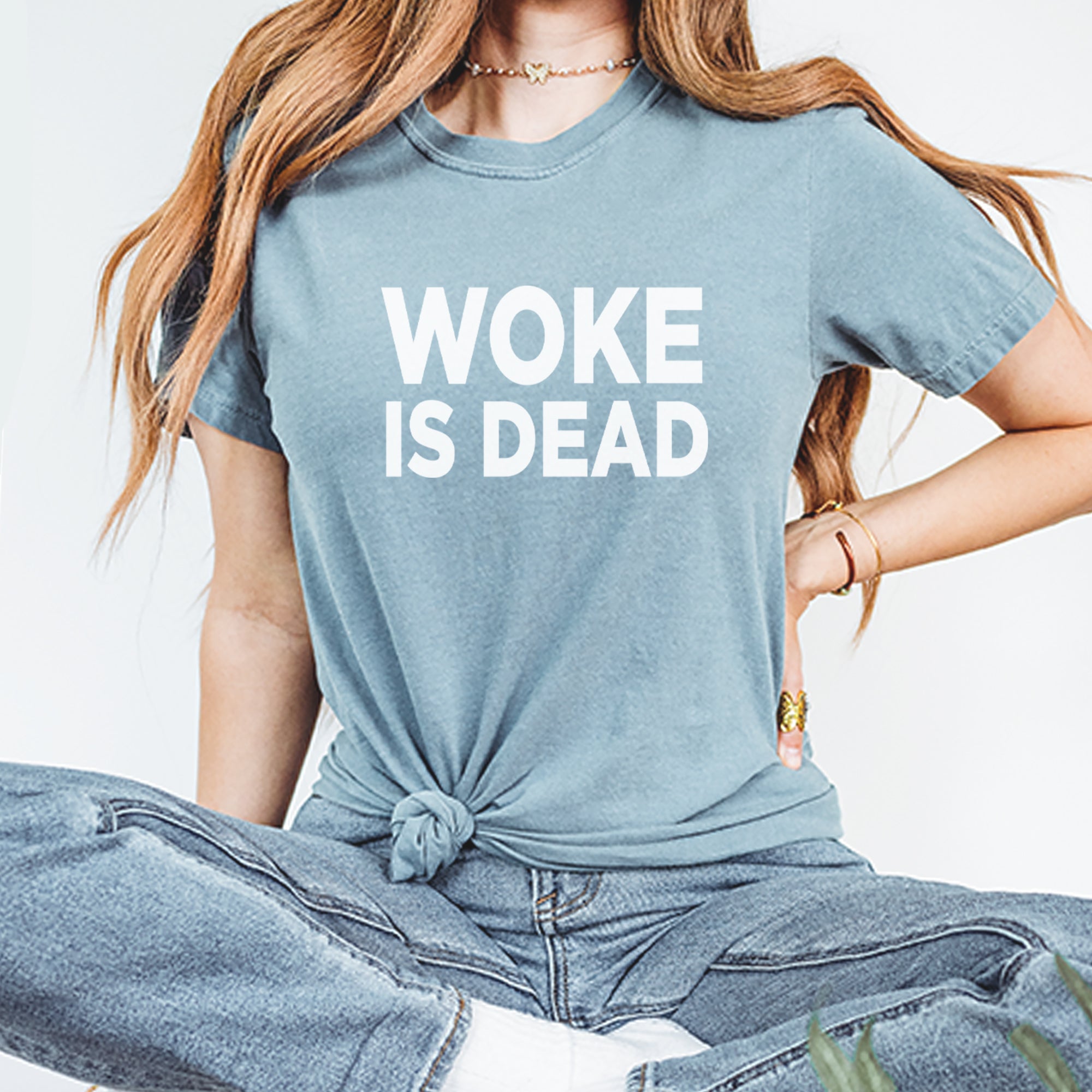 Woke Is Dead Satire Vintage Soft Unisex T-shirt 