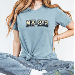 New York City 212 Area Code Skyline  Vintage Soft Unisex T-shirt 