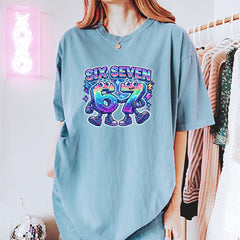 Six Seven 67 Retro Pixel Buddies Vintage Soft Unisex T-shirt 