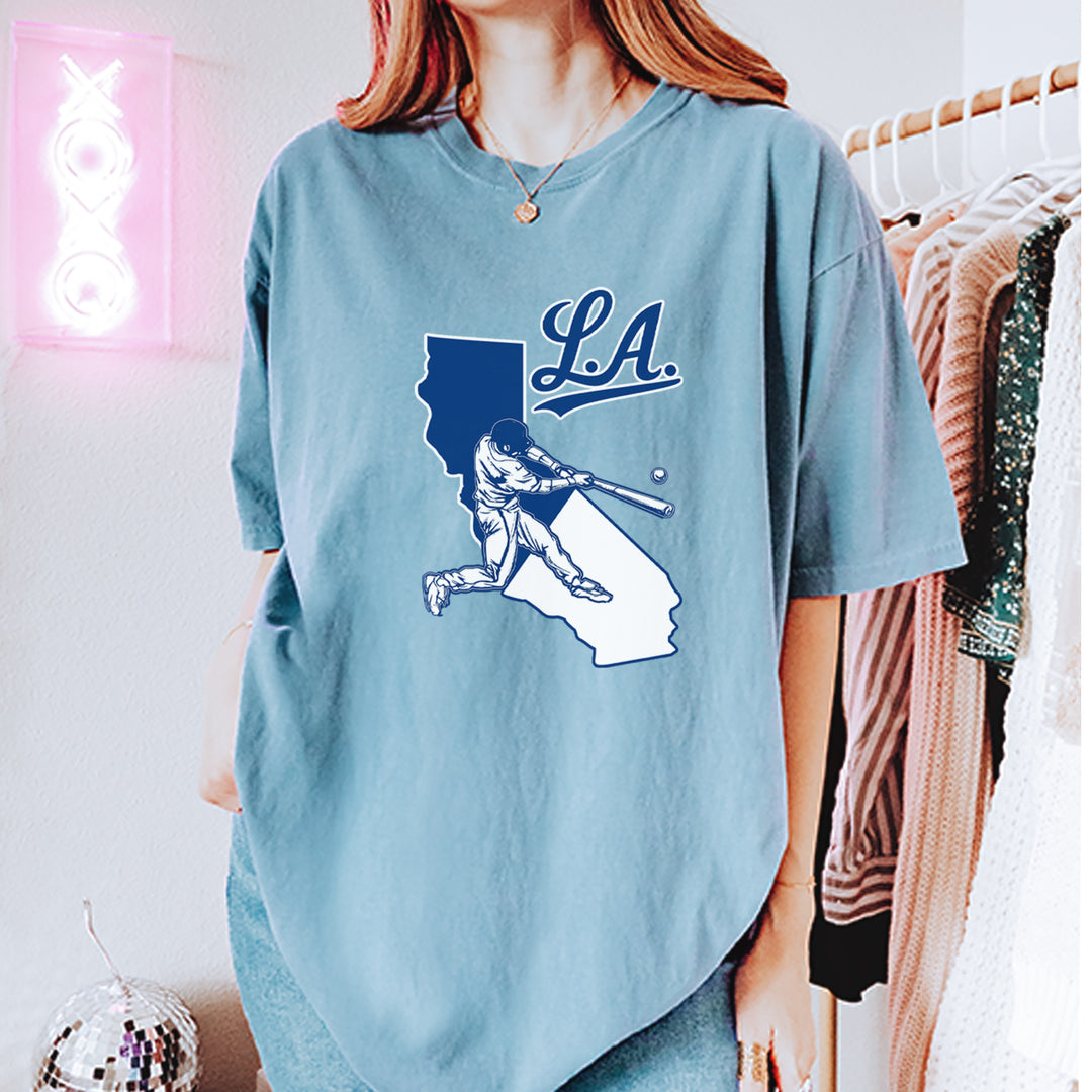 Los Angeles Baseball Batter Up Vintage Soft Unisex T-shirt 
