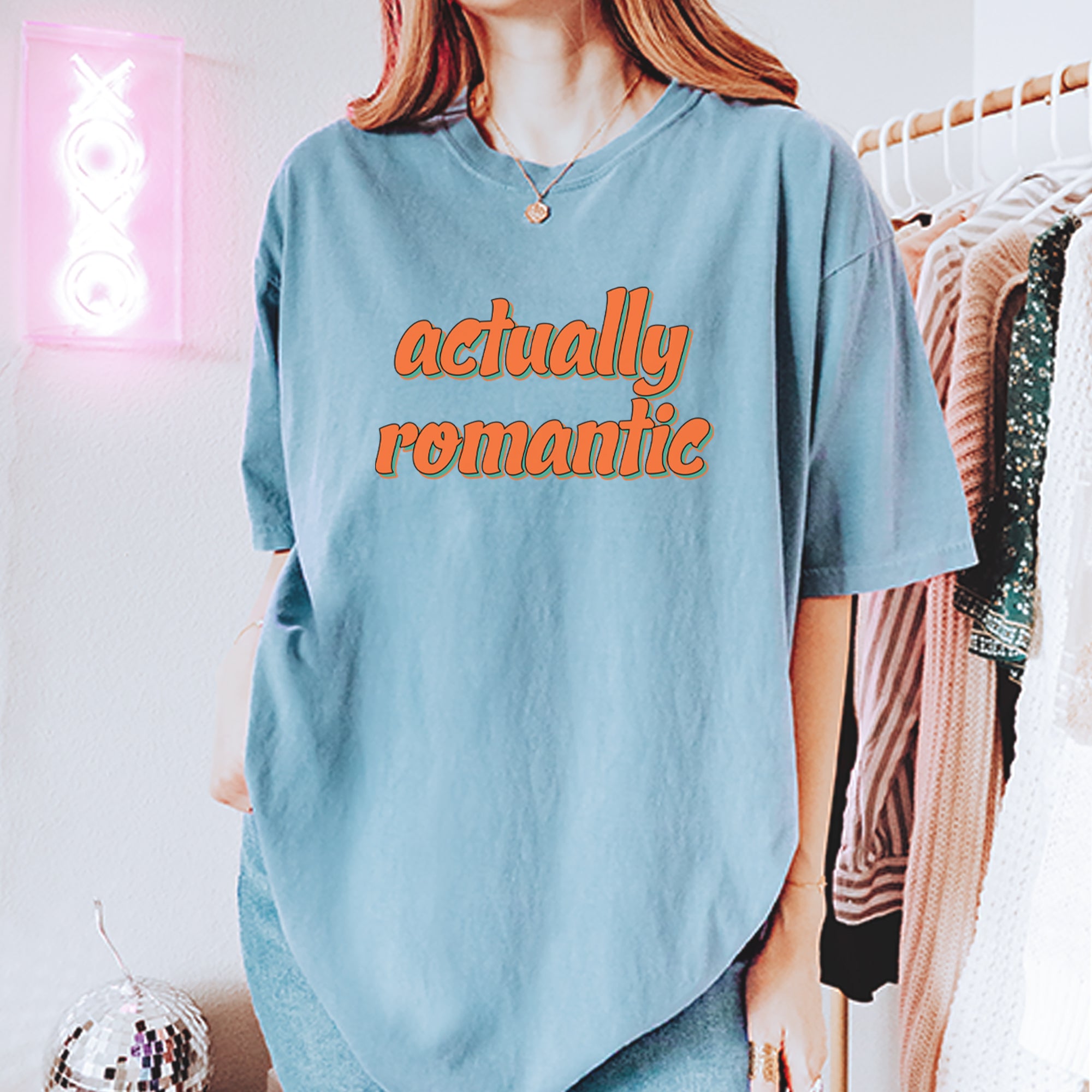 Actually Romantic Vintage Soft Unisex T-shirt 