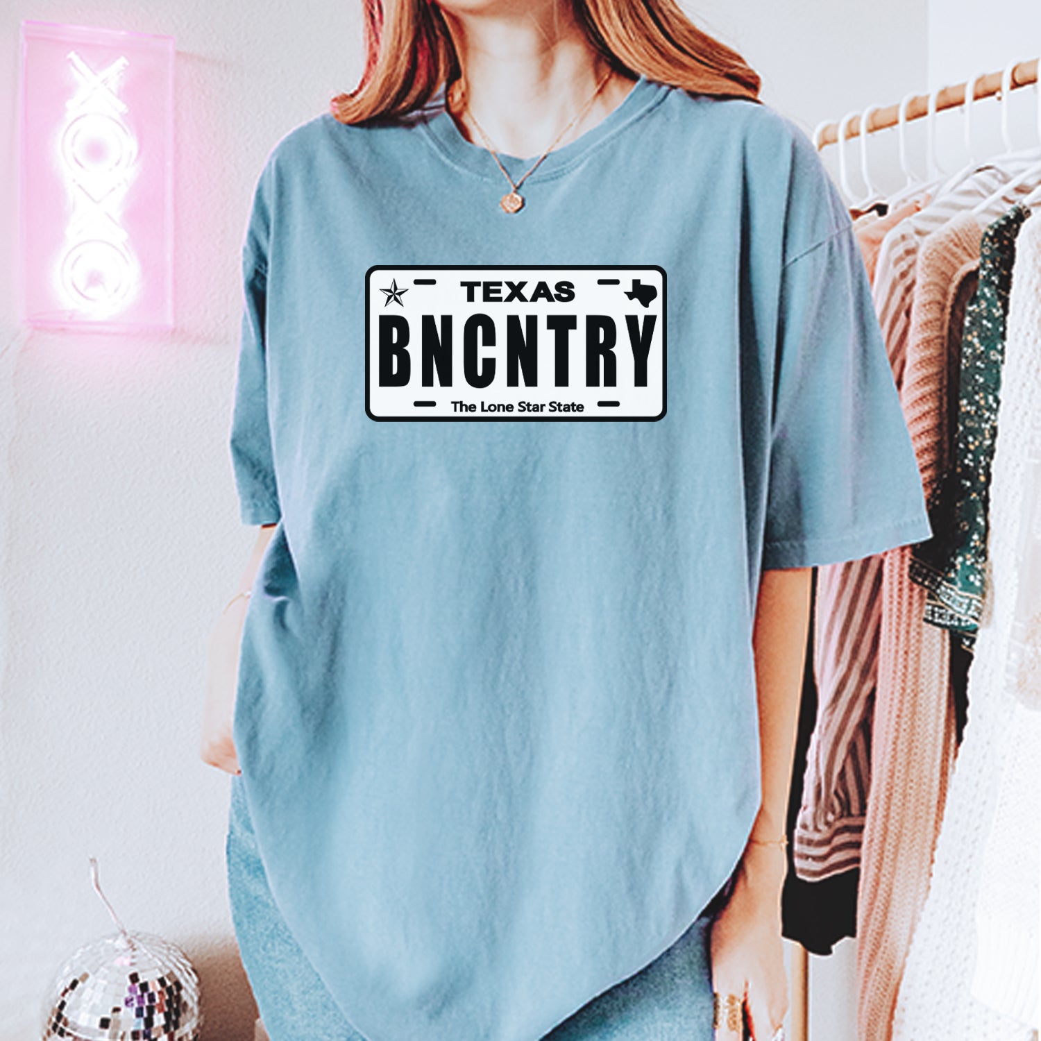 Texas License Plate BNCNTRY Vintage Soft Unisex T-shirt 