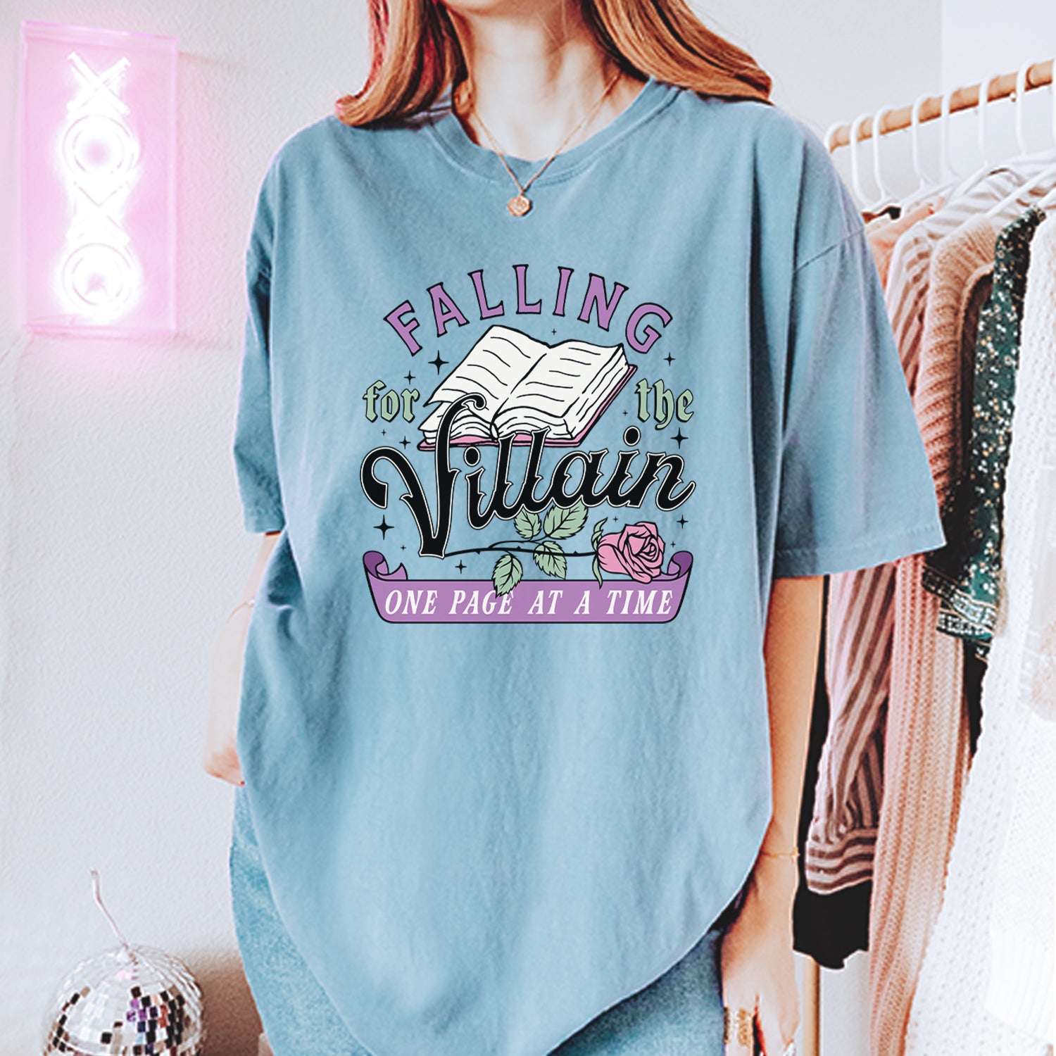Falling For The Villain One Page At A Time Vintage Soft Unisex T-shirt 