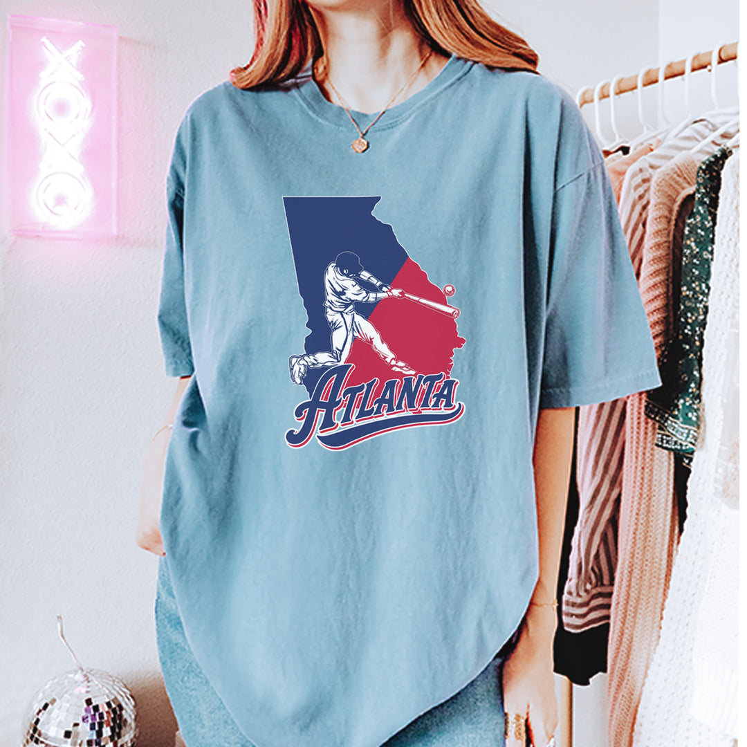 Atlanta Georgia Batter Up Vintage Soft Unisex T-shirt 