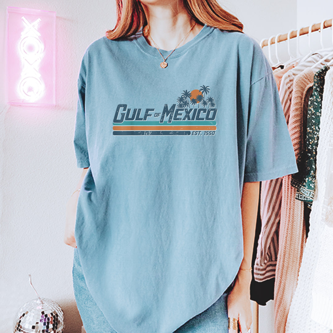 Gulf Of Mexico Established Year 1550 Vintage Soft Unisex T-shirt 