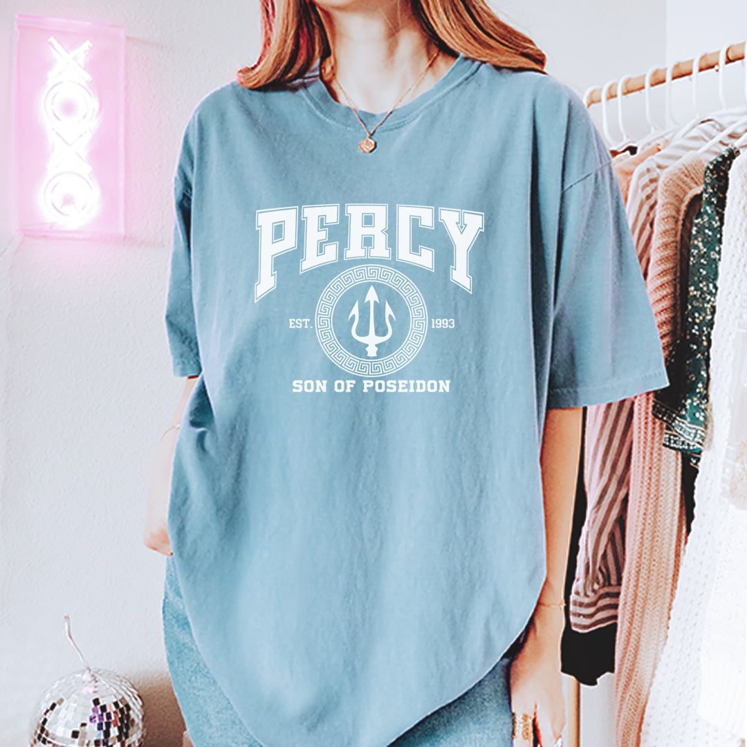 Percy Son Of Poseidon Sea God Vintage Soft Unisex T-shirt 