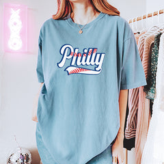 Philly Baseball Stitching Vintage Soft Unisex T-shirt 