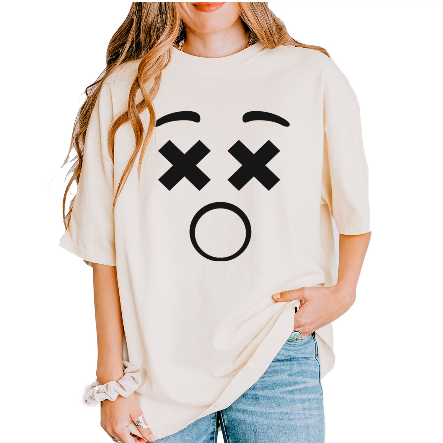 Emoticon XX Eyes Smile Face Vintage Soft Unisex T-shirt