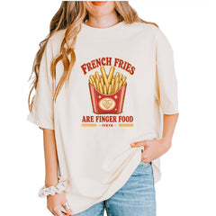 French Fries Are Finger Food IYKYK Vintage Soft Unisex T-shirt Ivory