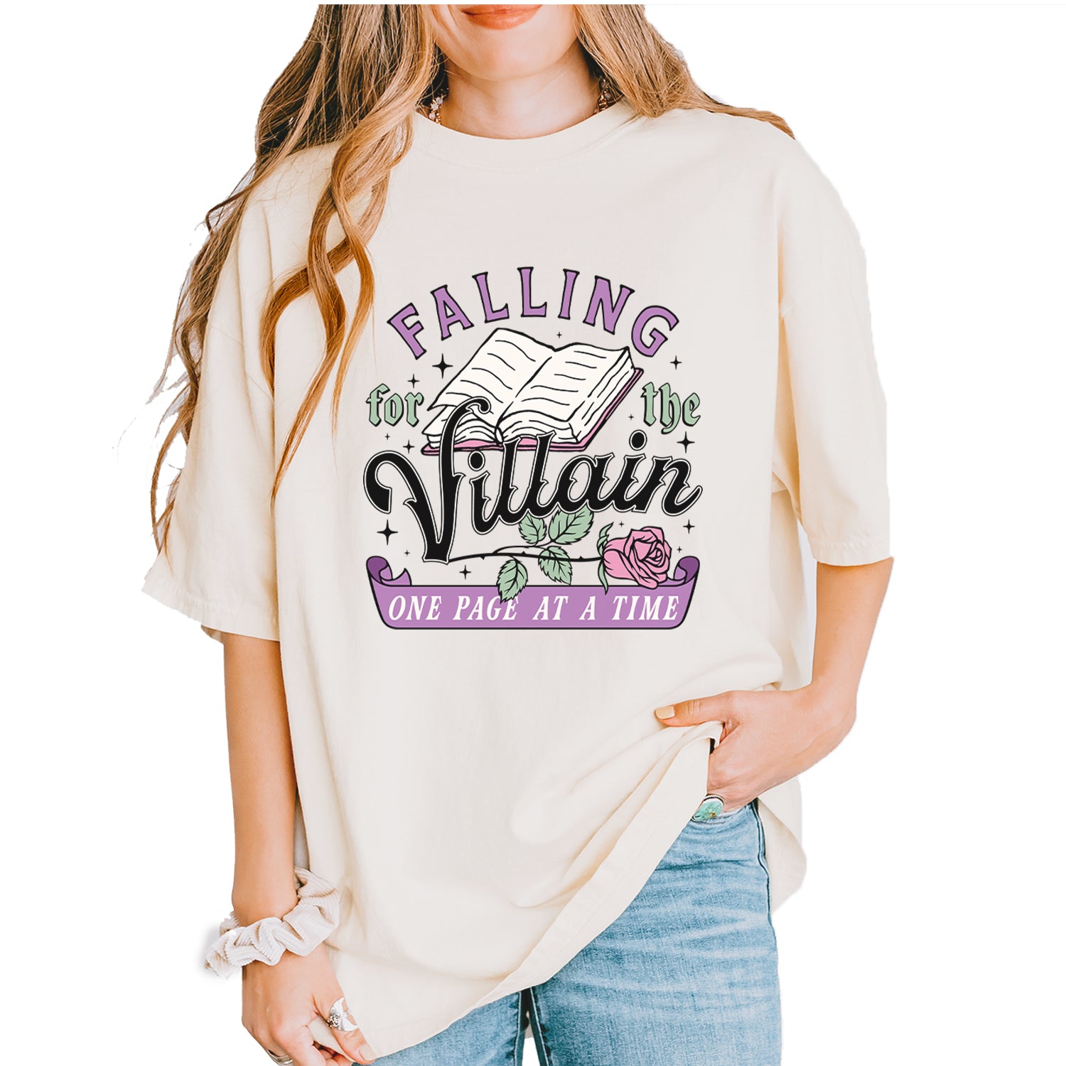 Falling For The Villain One Page At A Time Vintage Soft Unisex T-shirt Ivory