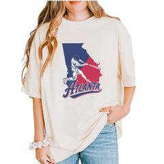 Atlanta Georgia Batter Up Vintage Soft Unisex T-shirt Ivory