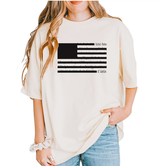 Redacted American Flag Vintage Soft Unisex T-shirt