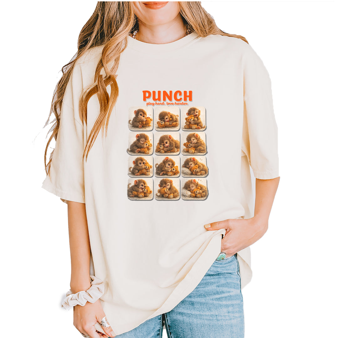 Punch Play Hard Love Harder Vintage Soft Unisex T-shirt Ivory
