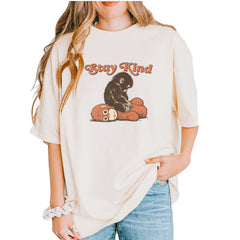 Punch Stay Kind Macaque Vintage Soft Unisex T-shirt Ivory
