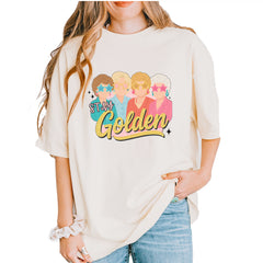 Stay Golden Girls Retro Vintage Soft Unisex T-shirt Ivory