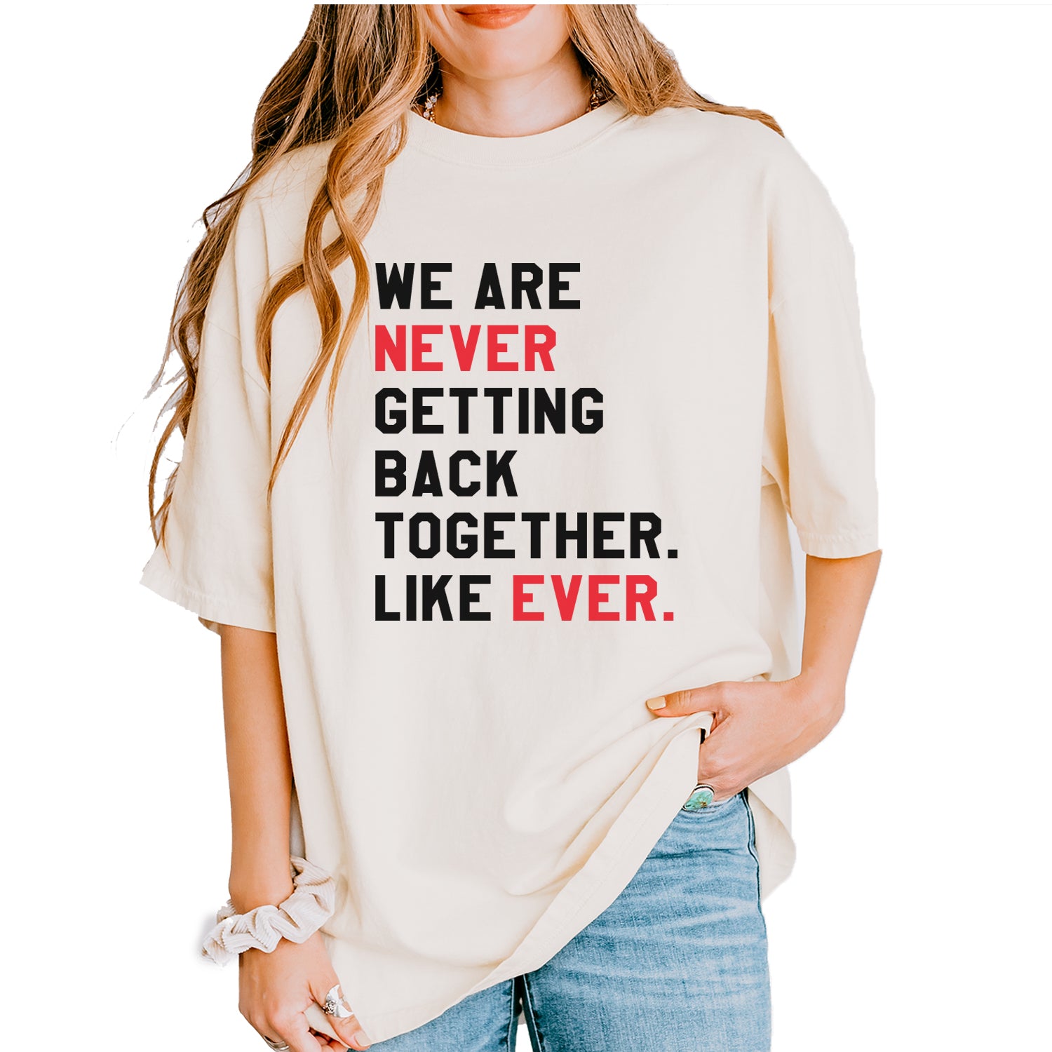 We Are Never Getting Back Together TTPD Eras Outfit Vintage Soft Unisex T-shirt