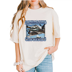 Bombardino Crocodilo Brainrot Vintage Soft Unisex T-shirt Ivory