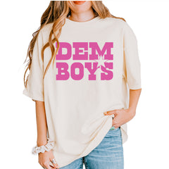 Dem Boys Hot Pink Dallas  Vintage Soft Unisex T-shirt Ivory