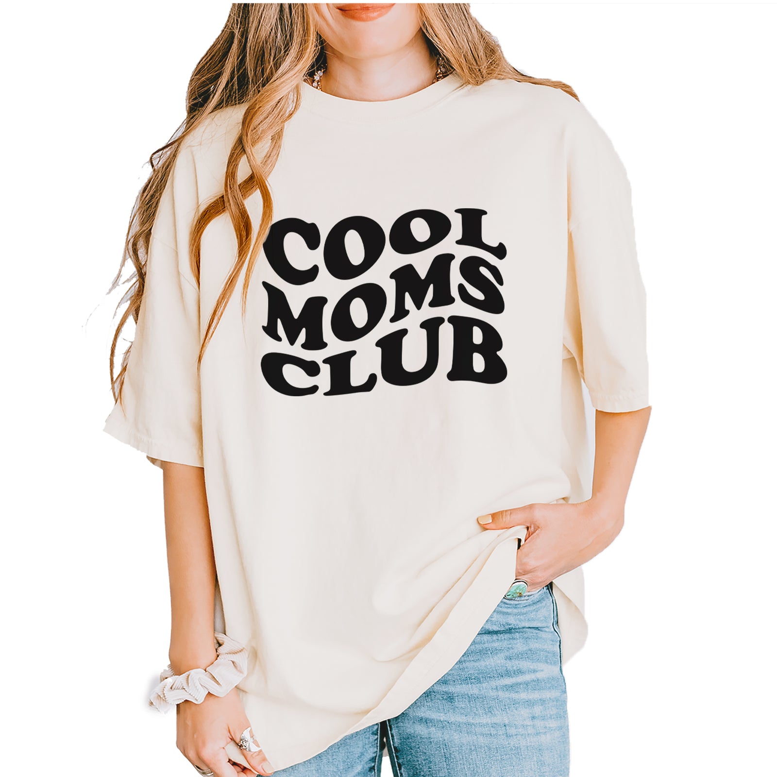 Cool Moms Club Mother Mama Vintage Soft Unisex T-shirt Ivory