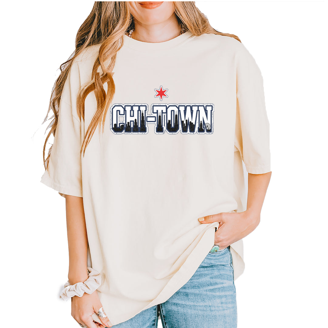 Chicago Chi-Town City Pride Vintage Soft Unisex T-shirt Ivory