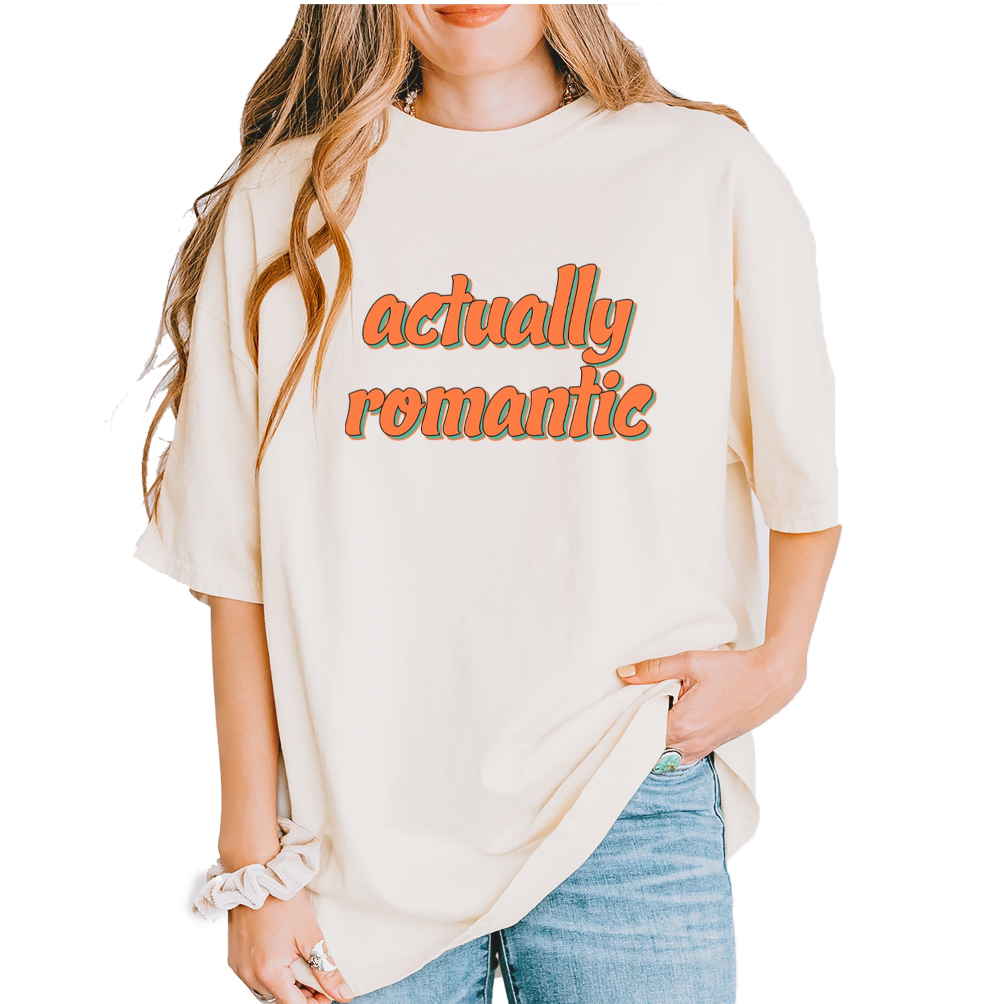 Actually Romantic Vintage Soft Unisex T-shirt Ivory