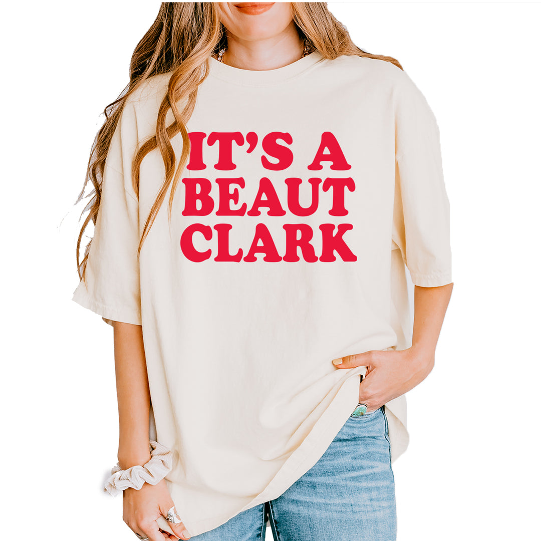 It's a Beaut Clark Festive Christmas Vintage Soft Unisex T-shirt Ivory