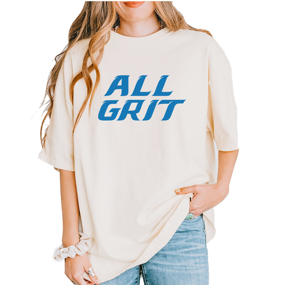 All Grit Detroit Football Vintage Soft Unisex T-shirt Ivory