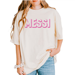 Messi OUTLINE Miami Futbol Vintage Soft Unisex T-shirt Ivory