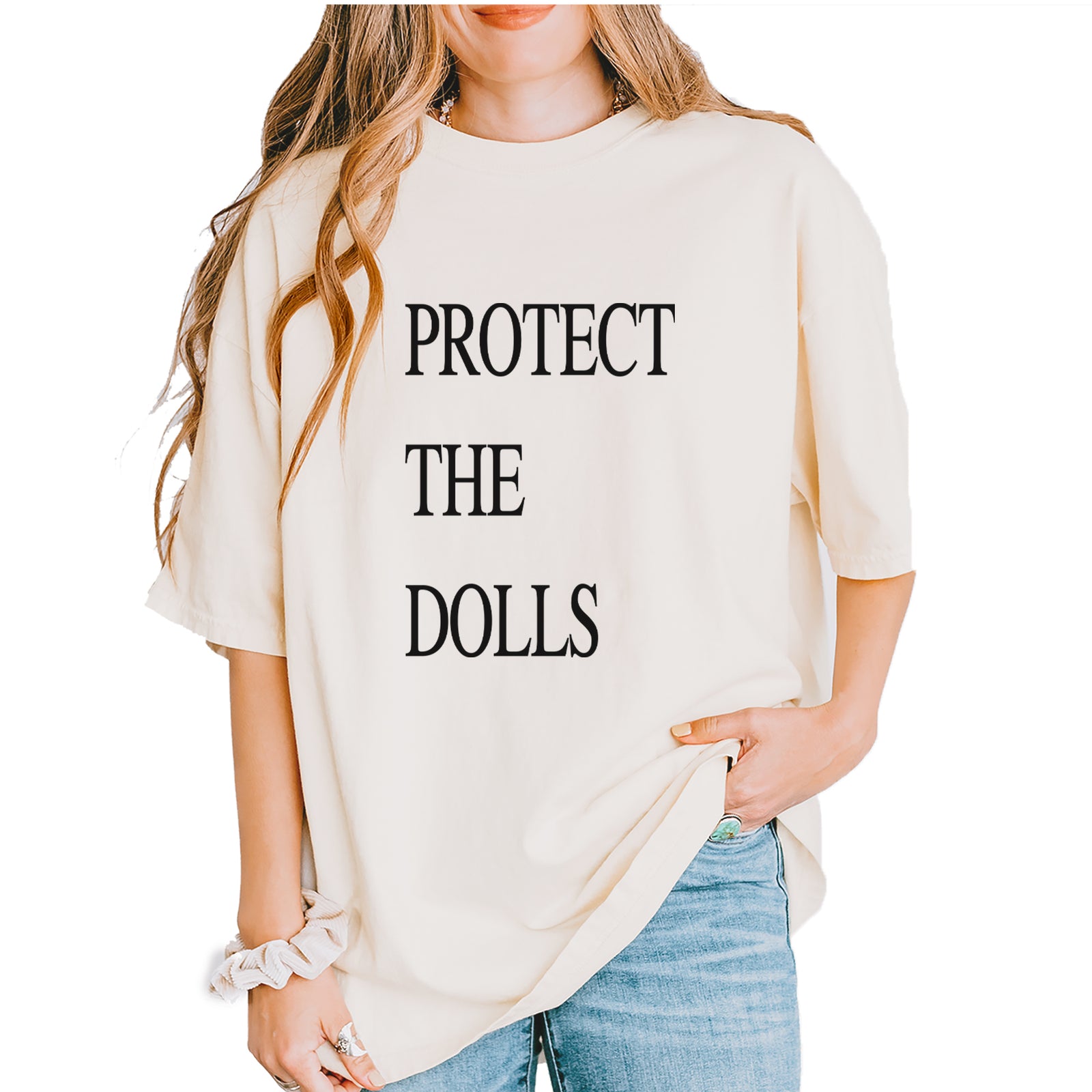Protect The Dolls Equal Rights Vintage Soft Unisex T-shirt Ivory