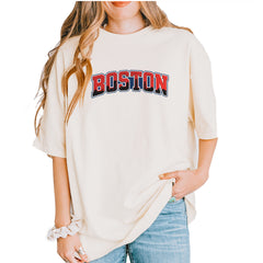 Boston City Pride Skyline Vintage Soft Unisex T-shirt Ivory