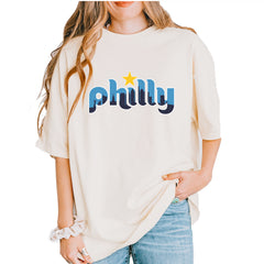 Skyline Philly Philadelphia Vintage Soft Unisex T-shirt Ivory