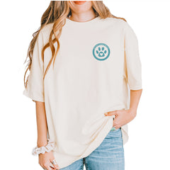 TLC To Love a Canine Dog Rescue Teal Vintage Soft Unisex T-shirt Ivory